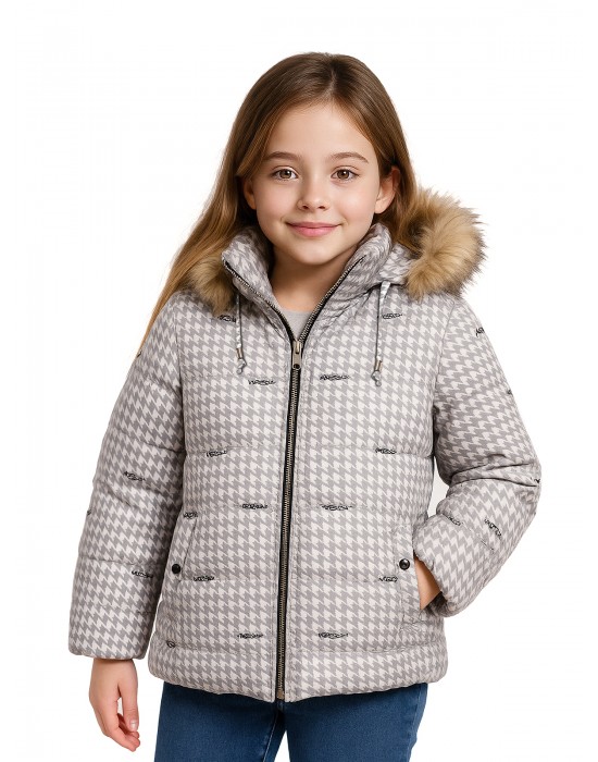 Girls Jacket Quilted Urban Black